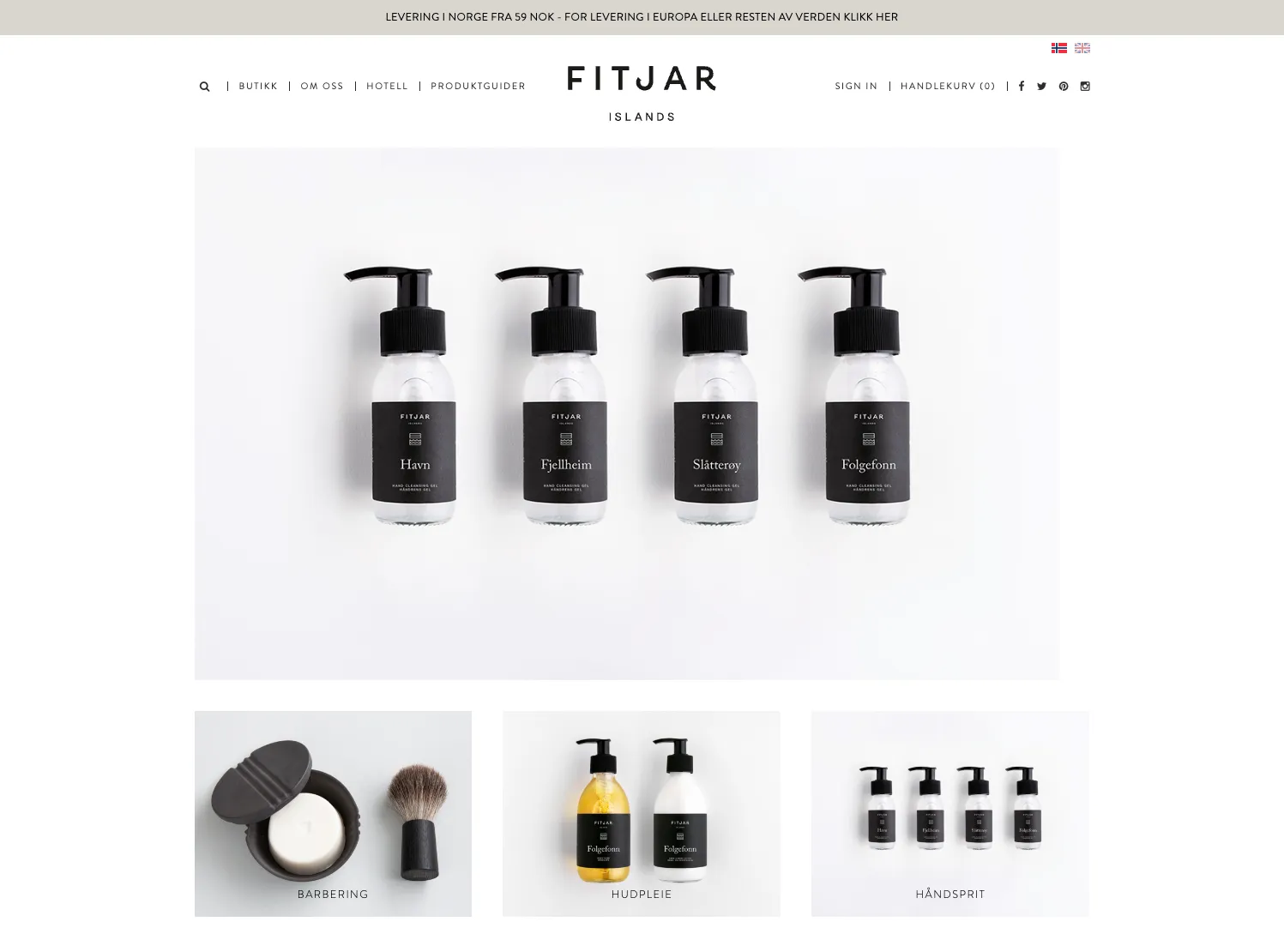 Webpage for Fitjar Islands