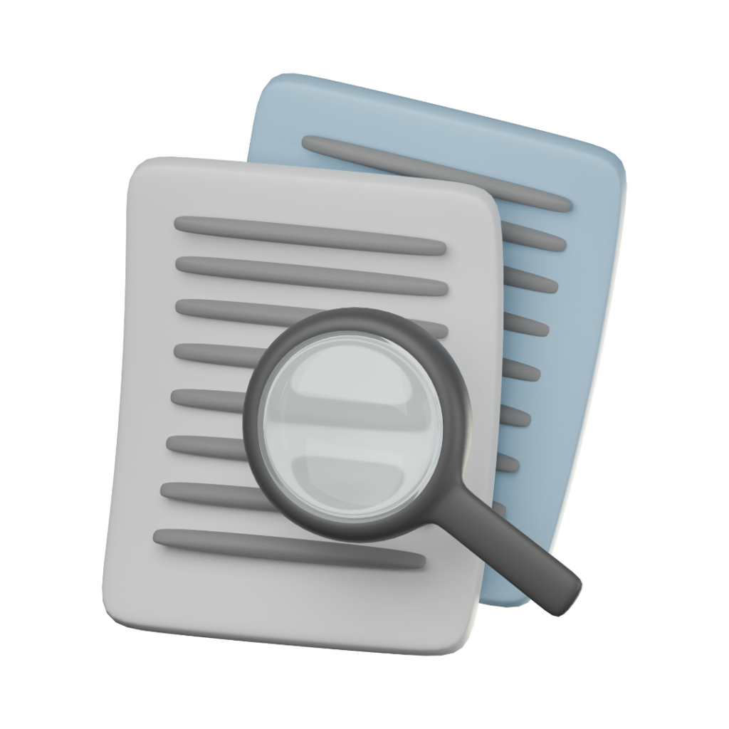 3D Illustrasjon av dokumenter