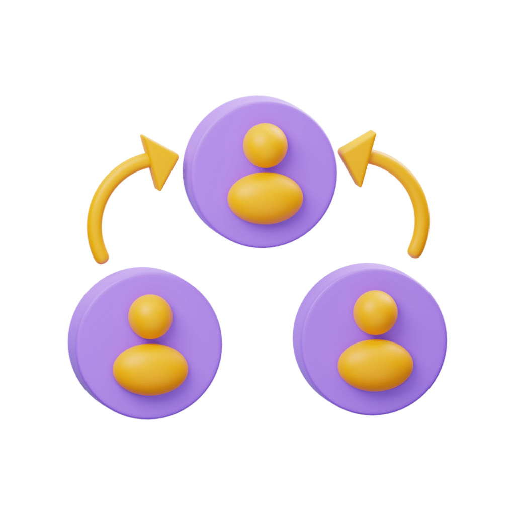 3D Illustrasjon av et team